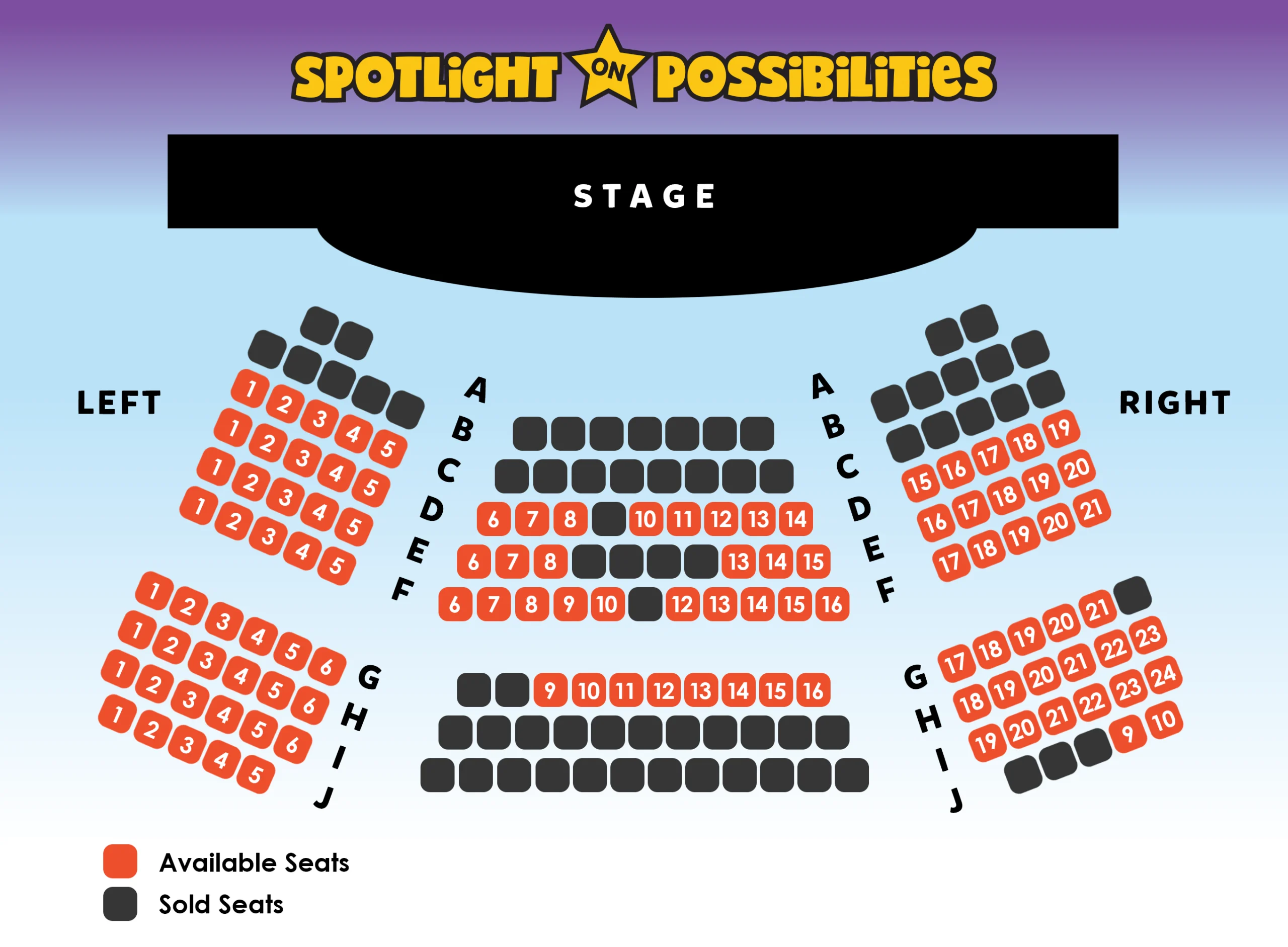 Theater Seating Chart 10-13-2026
